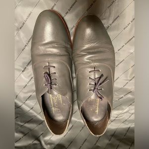 Vintage Angelo gray leather Mens Shoe 8 1/2